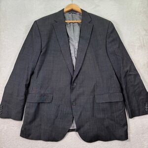 David Donahue Ryan‎ CT Mens 48L Gray 100% Wool 2-Button Blazer Jacket Preppy GUC